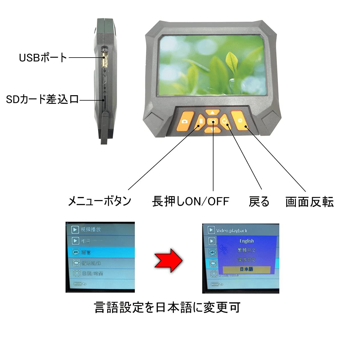 カーエアコン洗浄ガン カメラ LCDディスプレイ付き エバポレーターの洗浄